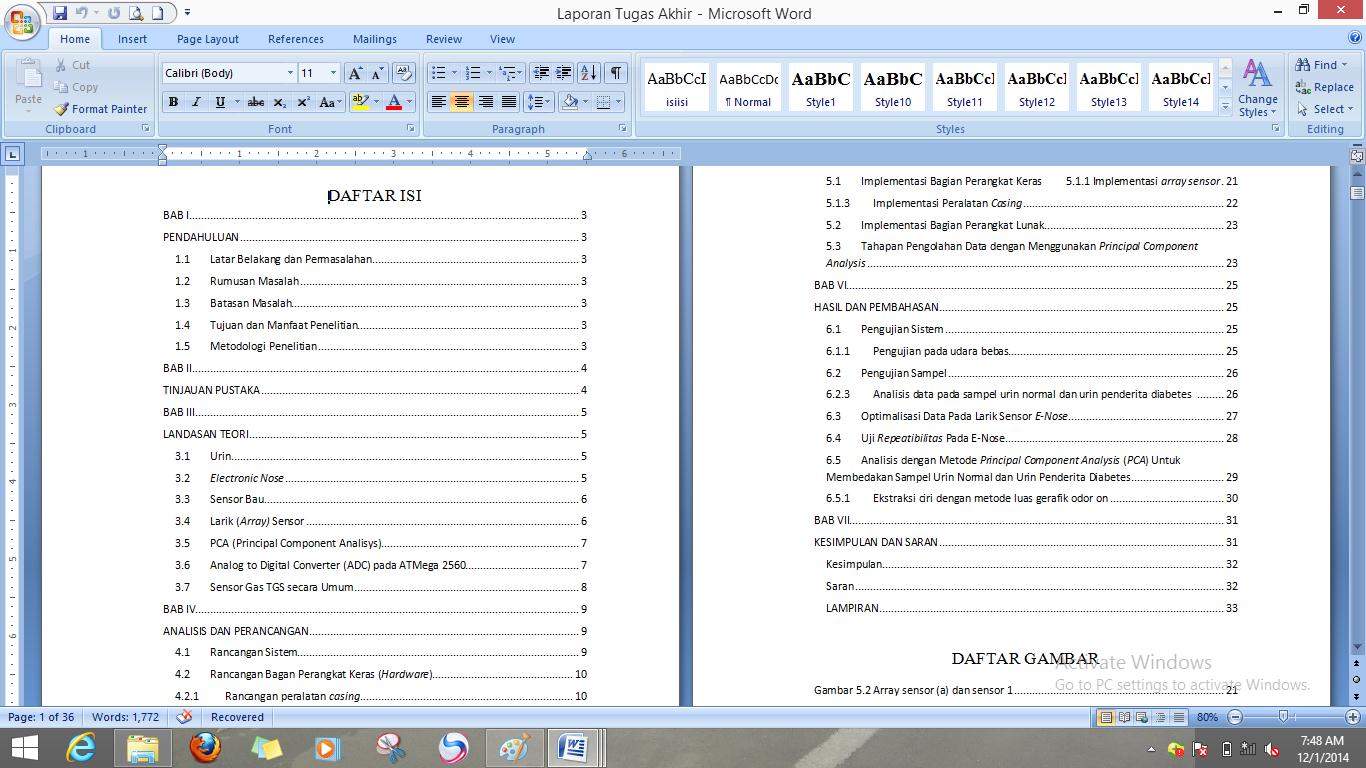 Cara Membuat Daftar Isi, Daftar Gambar, dan Daftar Table Secara Otomatis